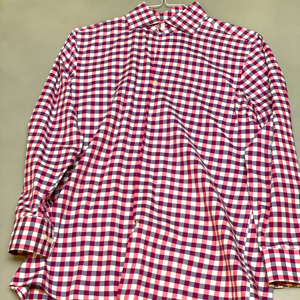 Hugo Boss Pink and Magenta checkered dress shirt